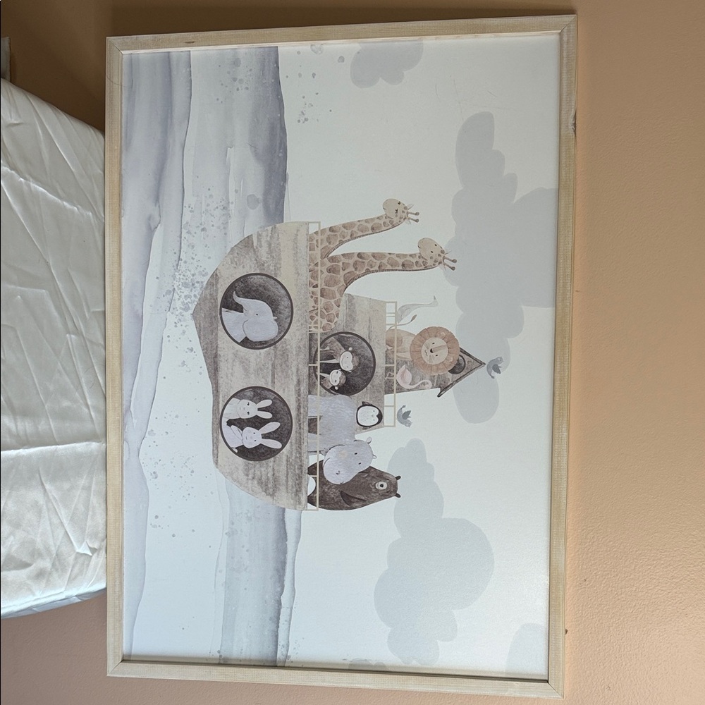 Neutral Safari Noah's Ark Animal Canvas Wall Art